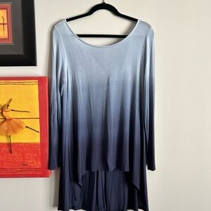 Mono B Blue Ombre Tunic Top